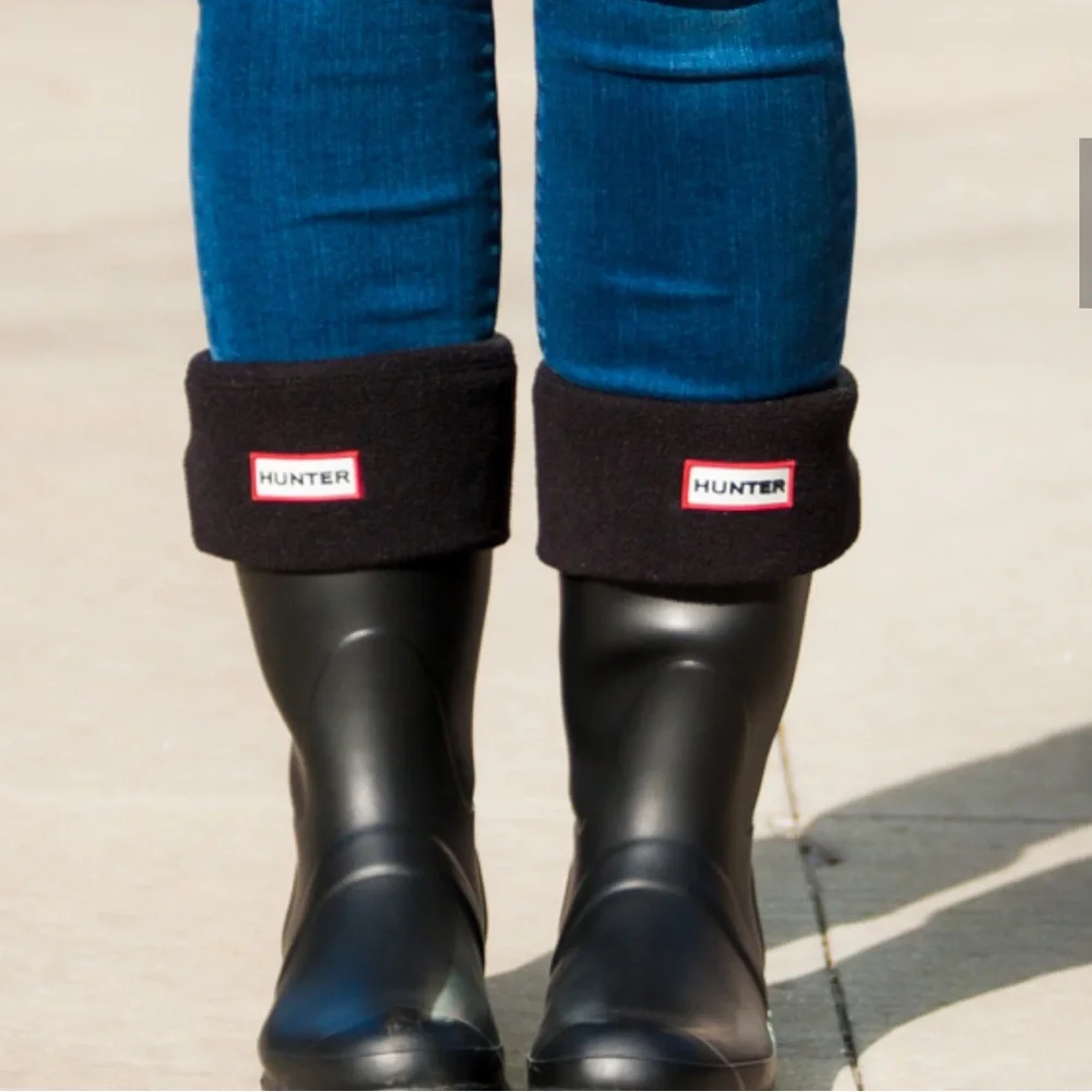 Hunter black socks size 8 for medium height rain boots